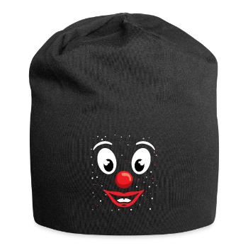 Clown Karneval - Jersey-Beanie - Schwarz - Vorne