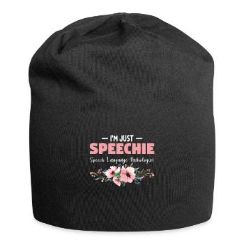 Ich bin nur Speechie Logopäde SLP - Jersey-Beanie - Schwarz - Vorne