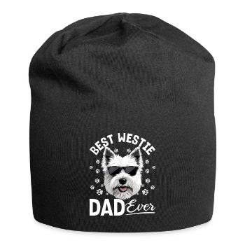 West Highland White Terrier Westie Race de chien - Bonnet en jersey - noir - Devant
