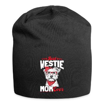 West Highland White Terrier Westie Race de chien - Bonnet en jersey - noir - Devant