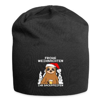 Frohe Weihnachten Ihr Sackpfeifen - Jersey-Beanie - Schwarz - Vorne