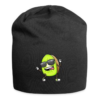 Dancing Kiwi with sunglasses - Jersey Beanie - black - Front