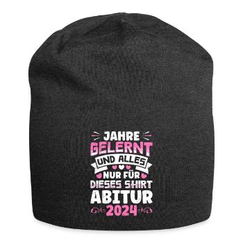 High school graduate years of learning just for this shirt - Jersey Beanie - charcoal grey - Front