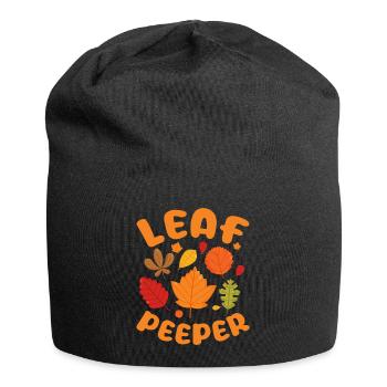 Leaf Peeper Fall Leaves Collector Leaf Peeping - Jersey-Beanie - Schwarz - Vorne