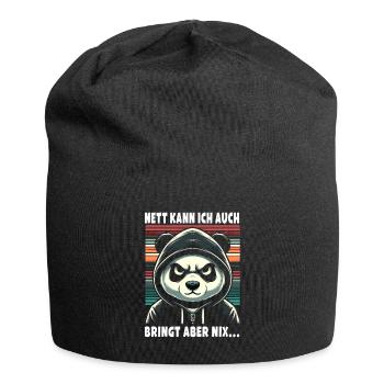 Sympa, je peux aussi être un amoureux sarcastique des pandas - Bonnet en jersey - noir - Devant