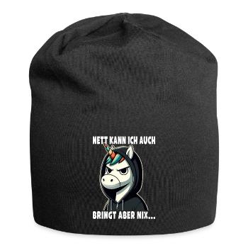 Je peux aussi être un amoureux sarcastique des licornes - Bonnet en jersey - noir - Devant