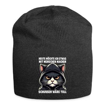 Bousculer serait un grand amoureux des chats sarcastiques - Bonnet en jersey - charbon - Devant
