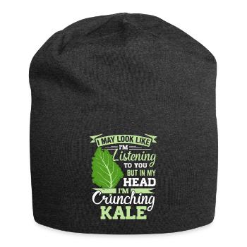 Grünkohl Vegetarier Veganismus - Jersey-Beanie - Anthrazit - Vorne