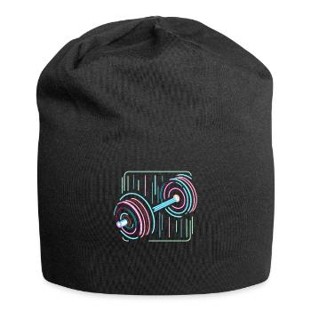 Barbell Weights Weightlifting Weightlifter Gym - Jersey Beanie - black - Front