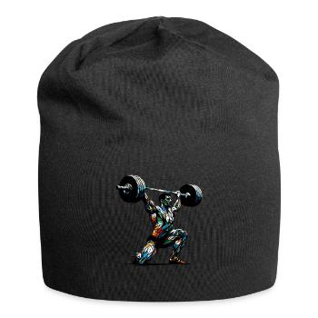 Polygon Art Weightlifter Weights Weightlifting Gym - Jersey Beanie - black - Front