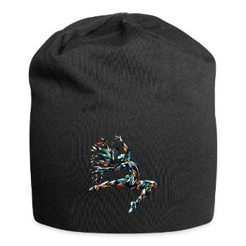 Polygon Art Gymnastic Gymnast Acrobatics - Jersey Beanie - black - Front