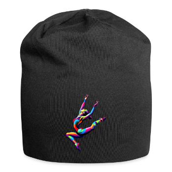 Colorful Pop Art Gymnastic Gymnast Acrobatics - Jersey Beanie - black - Front