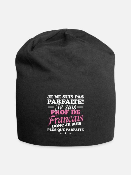 Ich bin Französischlehrerin - Jersey-Beanie - Schwarz