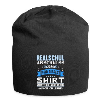 Realschule Junge Mädchen Realschule 2024 - Jersey-Beanie - Schwarz - Vorne