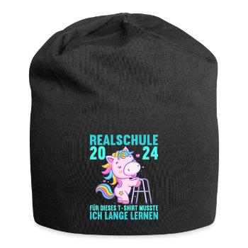 Realschule Junge Mädchen Realschule 2024 - Jersey-Beanie - Schwarz - Vorne