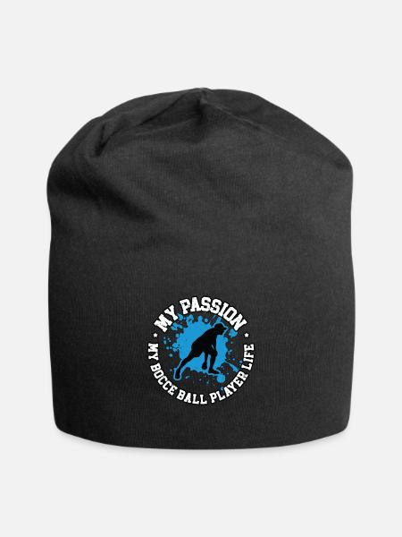 Joueur de pétanque Ma passion Mon sport de pétanque - Bonnet en jersey - noir