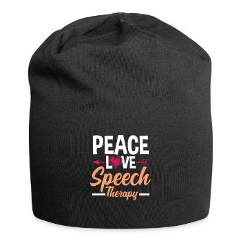 Speech therapist, speech therapist, speech therapist - Jersey Beanie - black - Front