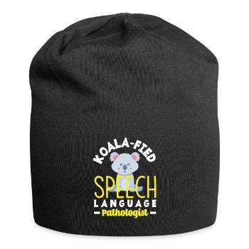 Speech therapist, speech therapist, speech therapist - Jersey Beanie - black - Front