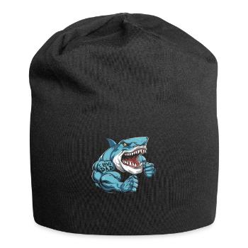 Haifisch Bizeps Tattoo I Love Dad - Jersey-Beanie - Schwarz - Vorne