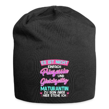 High school graduate not easy PRINCESS and MATURANTIN - Jersey Beanie - black - Front