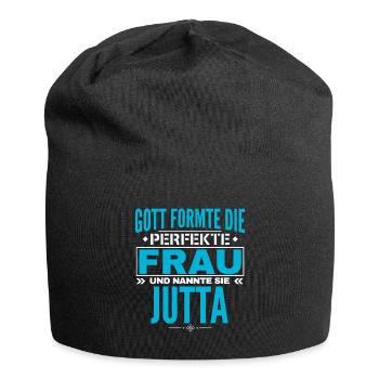 Jutta Name Design - Jersey-Beanie - Schwarz - Vorne