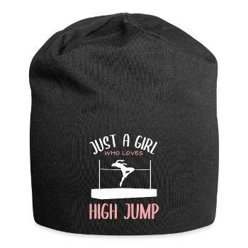 Mädchen liebt Hochsprung Passion - Jersey-Beanie - Schwarz - Vorne