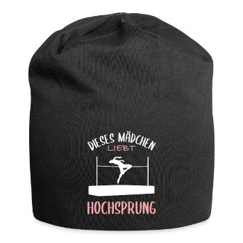 Girl Loves High Jump Passion - Jersey Beanie - black - Front