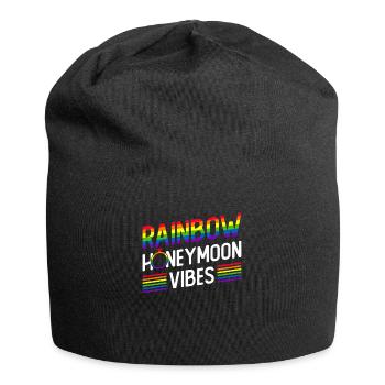 Gay Pride Hochzeit Homo-Ehe - Jersey-Beanie - Schwarz - Vorne
