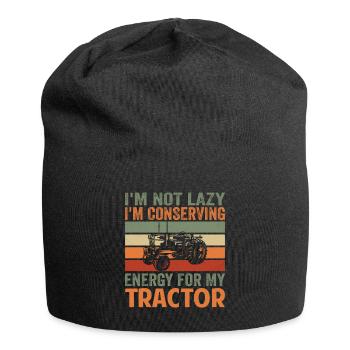 Conserving Energy For Tractor Agriculture Harvest - Jersey Beanie - black - Front