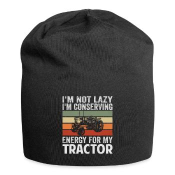 Économiser l’énergie pour la récolte de l’agriculture du tracteur - Bonnet en jersey - noir - Devant