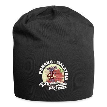 Street Art Malaysienin Penang - Jersey-Beanie - Schwarz - Vorne