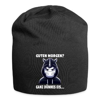 Good morning? Very Thin Ice Sarcastic - Jersey Beanie - black - Front