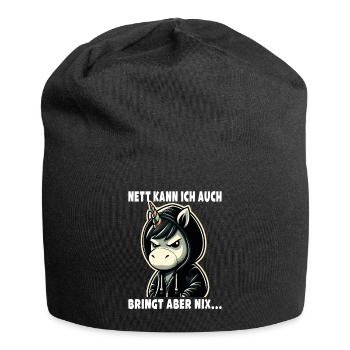 Je peux aussi être un amoureux sarcastique des licornes - Bonnet en jersey - noir - Devant