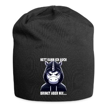 Je peux aussi être un amoureux sarcastique des licornes - Bonnet en jersey - noir - Devant