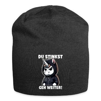 Du stinkst Geh weiter Sarkastisches - Jersey-Beanie - Anthrazit - Vorne
