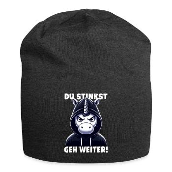 Du stinkst Geh weiter Sarkastisches - Jersey-Beanie - Anthrazit - Vorne