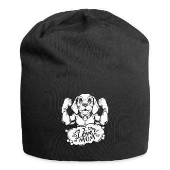 Beagle I Love Dad - Jersey-Beanie - Schwarz - Vorne