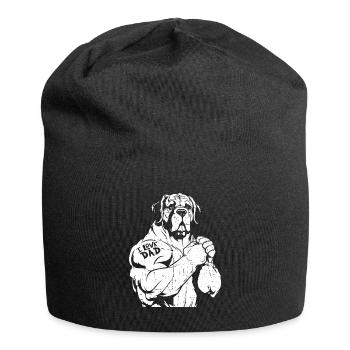 Bernhardiner I Love Dad - Jersey-Beanie - Schwarz - Vorne