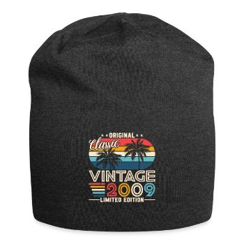 Vintage 2009 Birthday Gift - Jersey Beanie - charcoal grey - Front