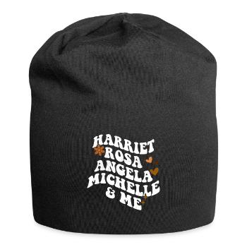 Retro Groovy Melanin Pride Harriet Pink Angela - Jersey Beanie - black - Front