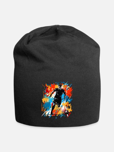 Fußball Fußballer - Jersey-Beanie - Schwarz