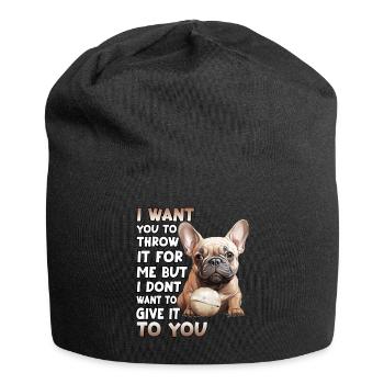 Frenchie Dog Lover Bouledogue français - Bonnet en jersey - noir - Devant