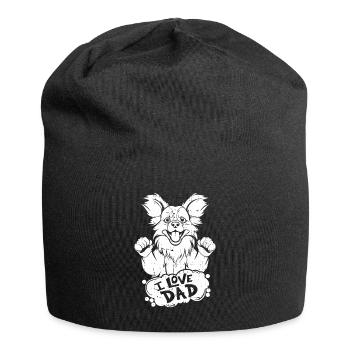 Papillon I Love Dad - Jersey-Beanie - Schwarz - Vorne