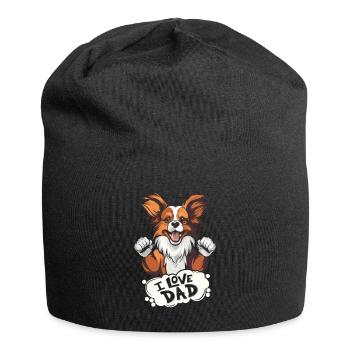 Papillon I Love Dad - Jersey-Beanie - Schwarz - Vorne