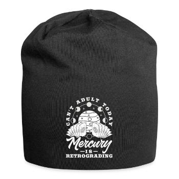 Rückläufige Planeten Merkur Rückläufig - Jersey-Beanie - Schwarz - Vorne