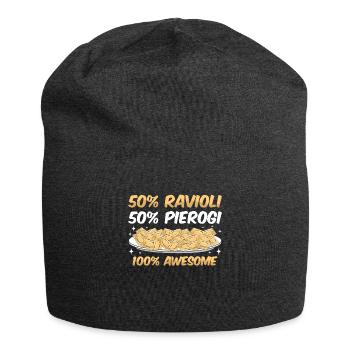 Lustige Italienisches Ravioli Pasta - Jersey-Beanie - Anthrazit - Vorne