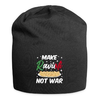 Pâtes raviolis italiens amusants - Bonnet en jersey - noir - Devant