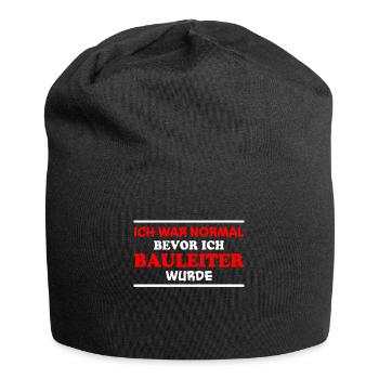 Bauleiter Spruch Baustelle Fun Bauleiter Geschenk - Jersey-Beanie - Schwarz - Vorne