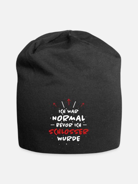 Schlosser Spruch Beruf Lustiges Schlosser Geschenk - Jersey-Beanie - Schwarz