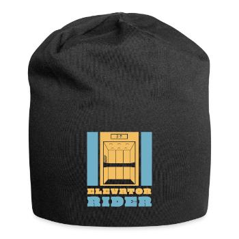 Elevator Rider Aufzug Lift Fahrstuhl - Jersey Beanie - black - Front
